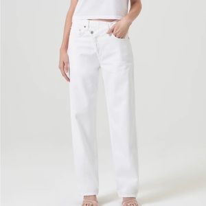AGOLDE White Crisscross Upsized Jeans size 26